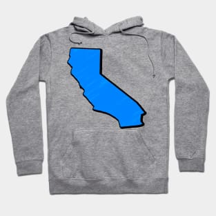 Bright Blue California Outline Hoodie